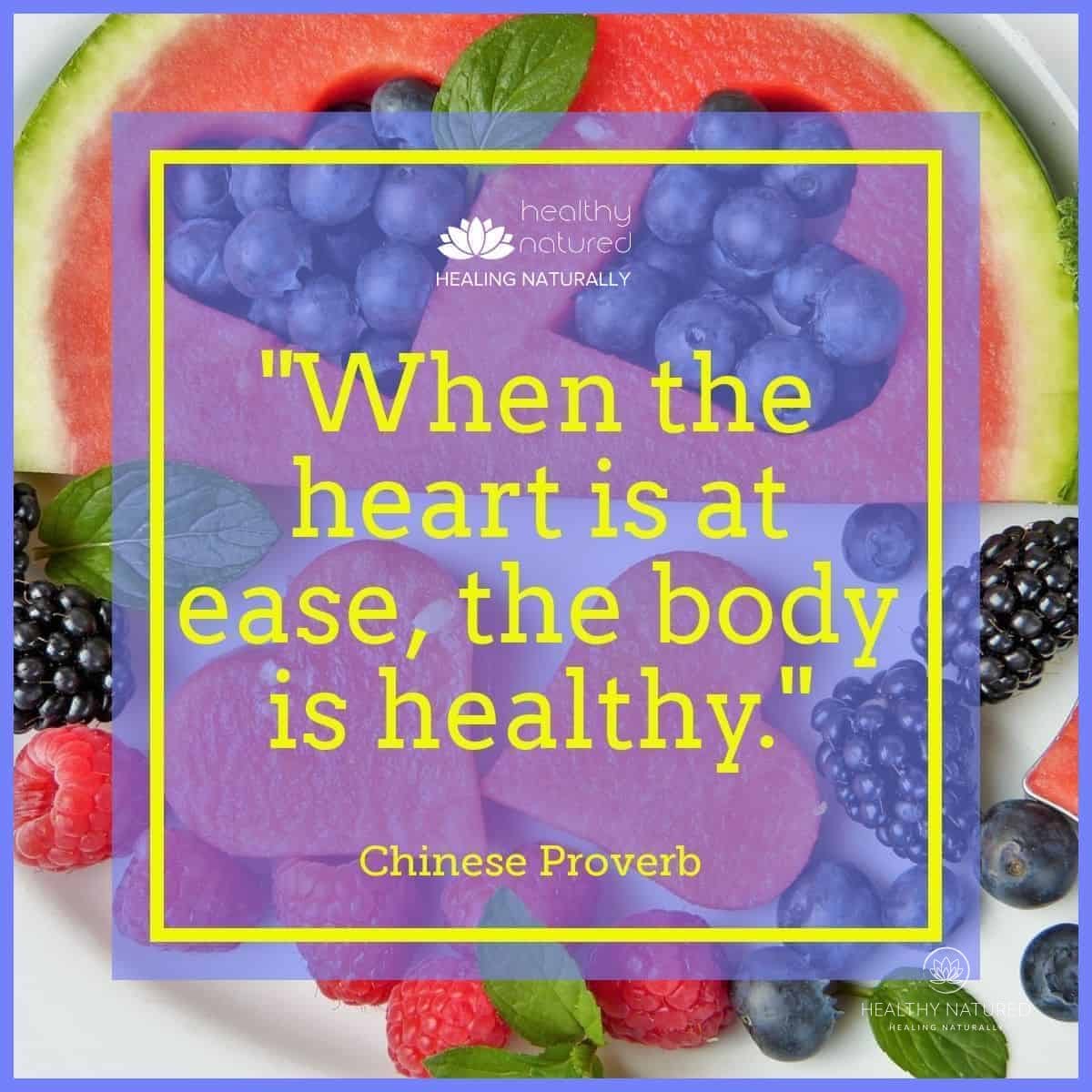 When the heart is at ease, the body is healthy