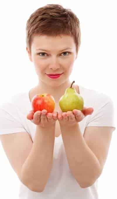 how to lose belly fat - healthy eating apple pear