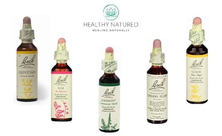Bach Flowers Natural Supplements For Anxiety - Gentian, Elm, Agrimony, Cherry Plum, Gorse