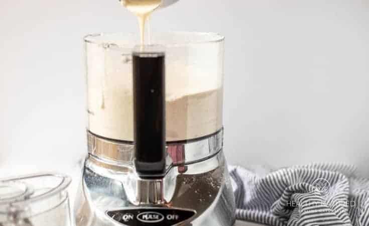 Pour Waxes Into A Food Processor