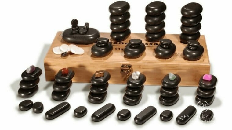 master massage deluxe 70 piece basalt massage hot stone rock set