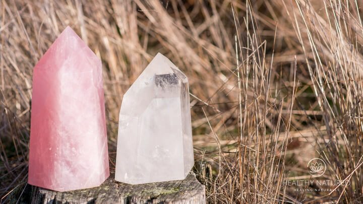 crystals drying in the sun, cleansing a crystal method in a healing crystal guide