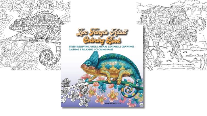 Jungle Animal Coloring Books For Adults