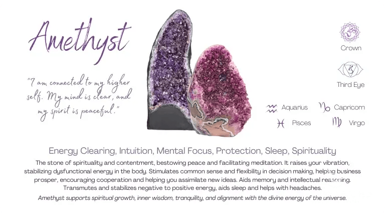 amethyst crystals for meditation