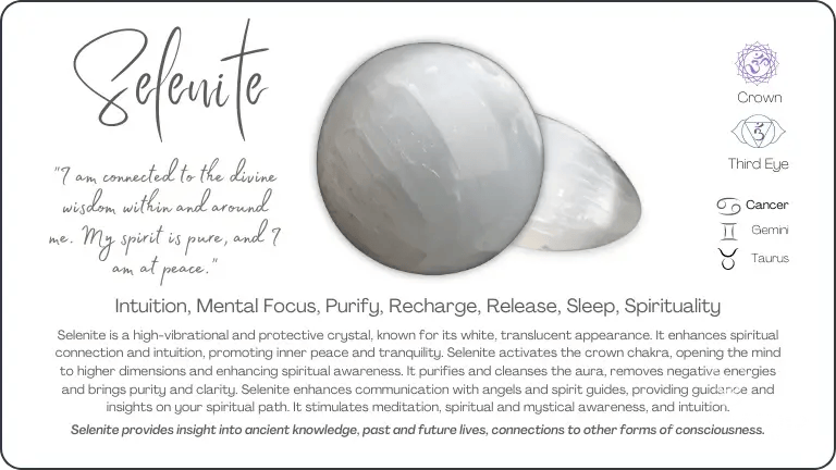 selenite crystals for meditation