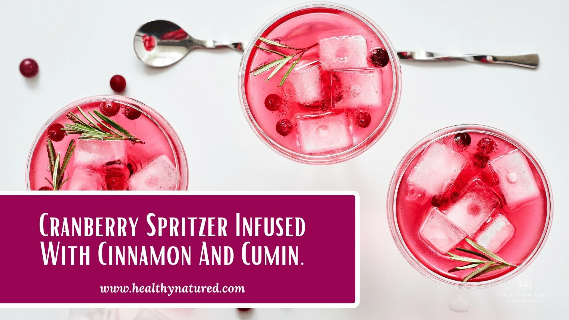 cranberry spritzer infused with cinnamon and cumin