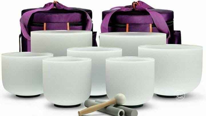 crystal singing bowl set Set Of Crystal Singing Bowls