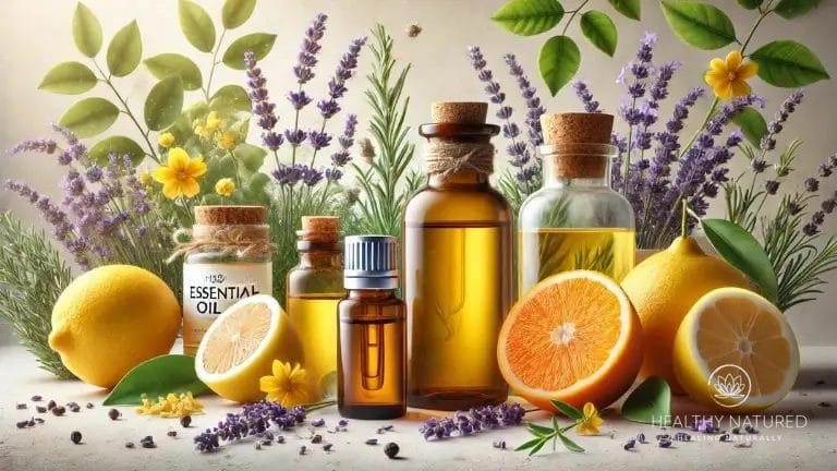 lemon, orange and lavender essential oils