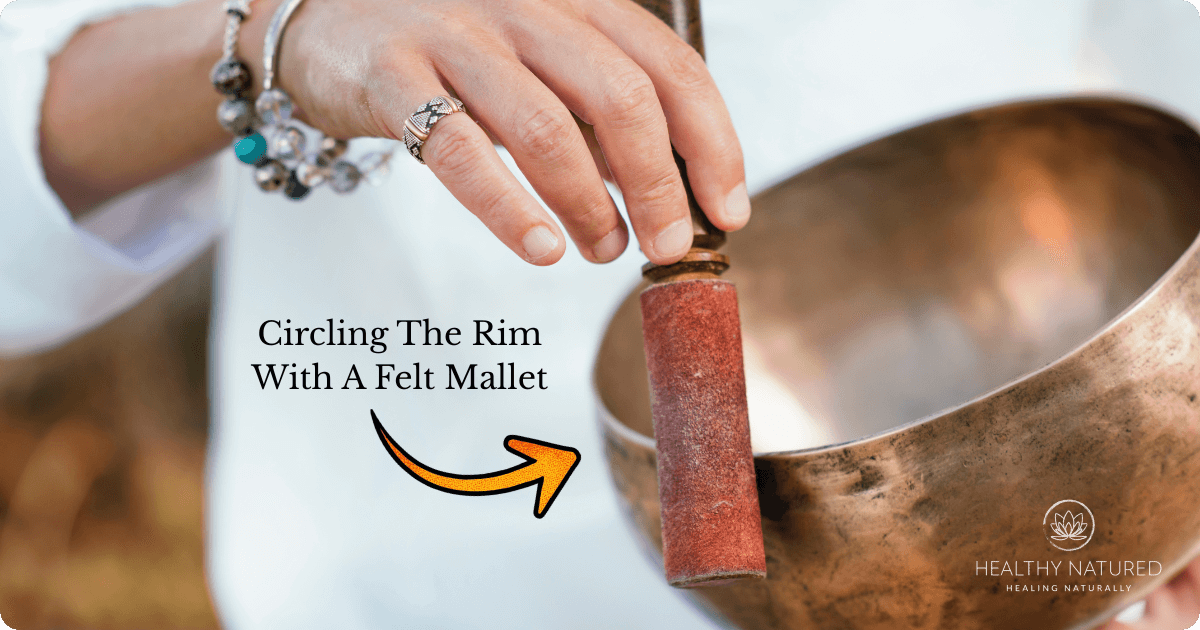 round the rim with felt mallet