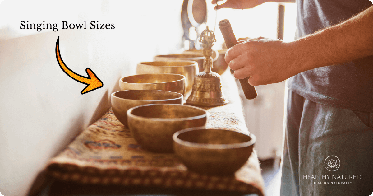 various singing bowl sizes