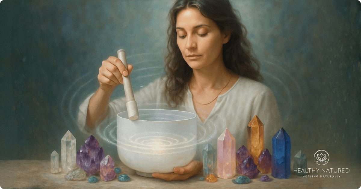 cleansing healing crystals with sound vibrations