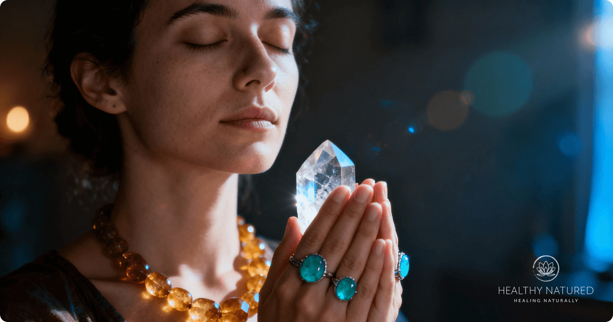 meditate with crystals