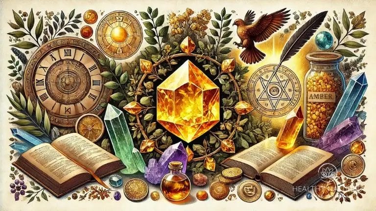 top crystals fluorite, amber and yellow topaz