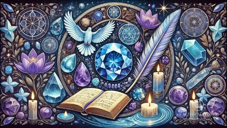 top crystals sapphire, aquamarine and amethyst