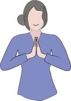 prayer pose prayer pose