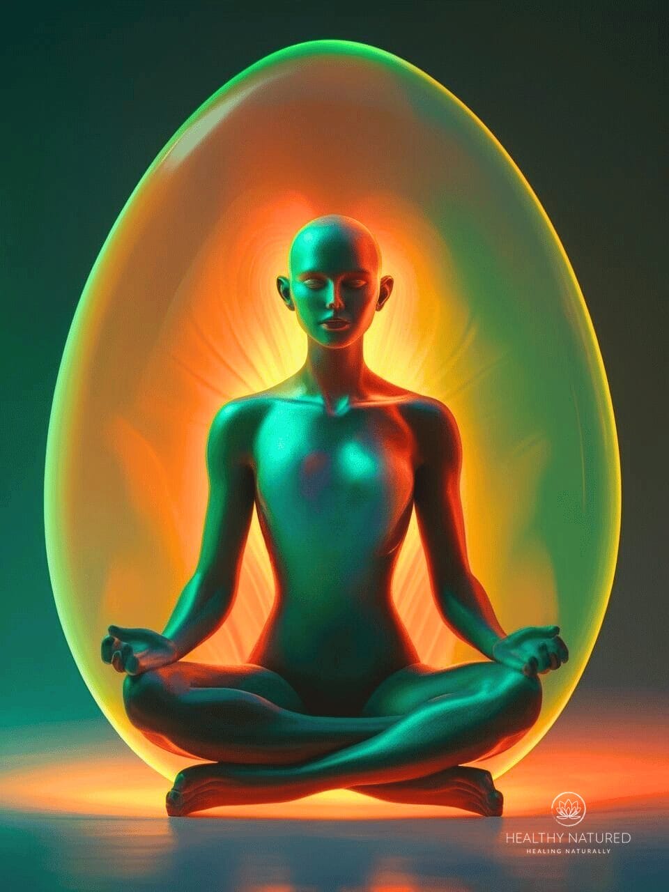 Orange and green aura