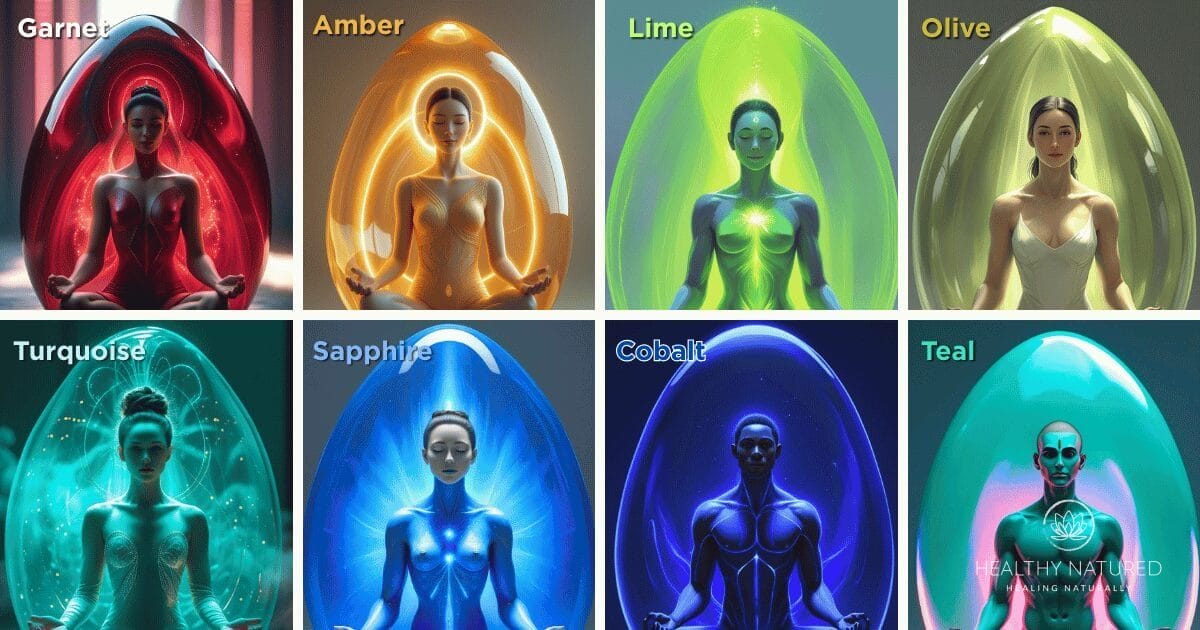 Specific Colors of the aura - mixtures of complex and simple with patterns