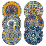 HENXFEN LEAD Ceramic Dinner Plates Set of 6