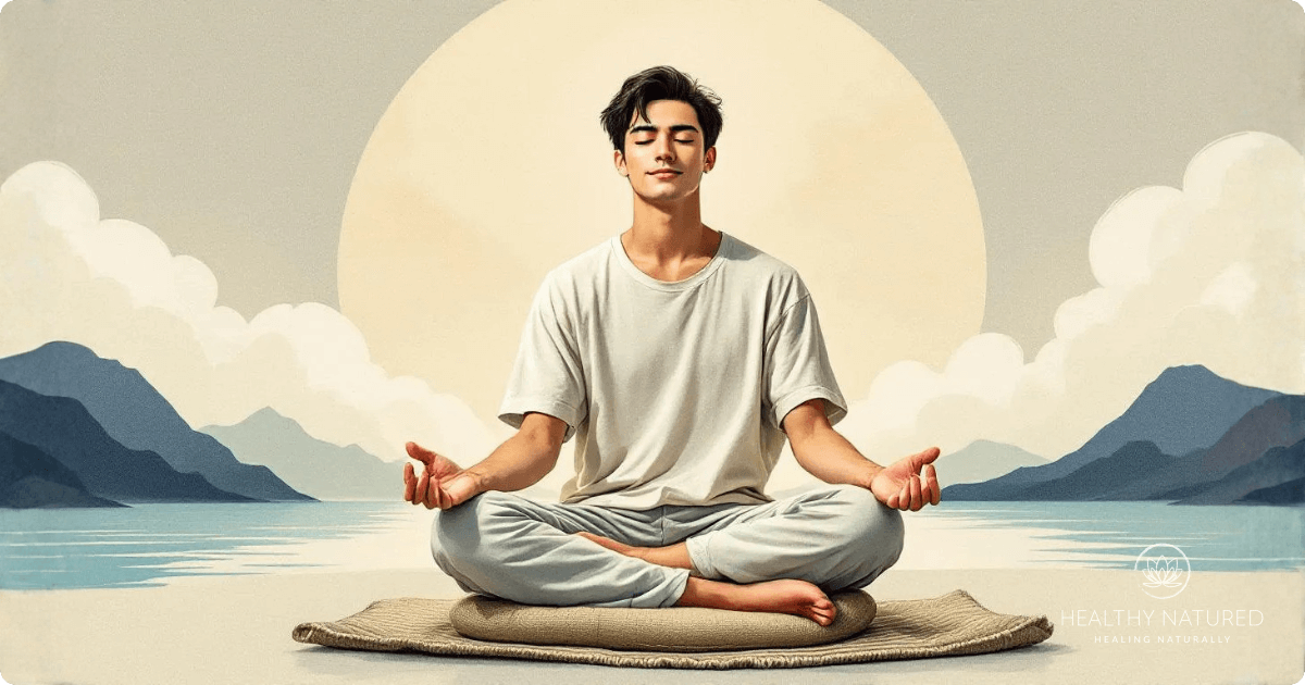 a man practices mindfulness, proven to help people with chronic insomnia by changing how they think about sleep and reducing nighttime mental activation