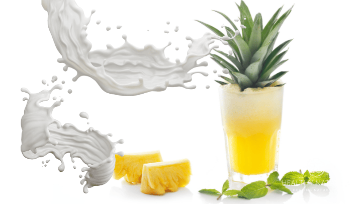 milk and pineapple juice