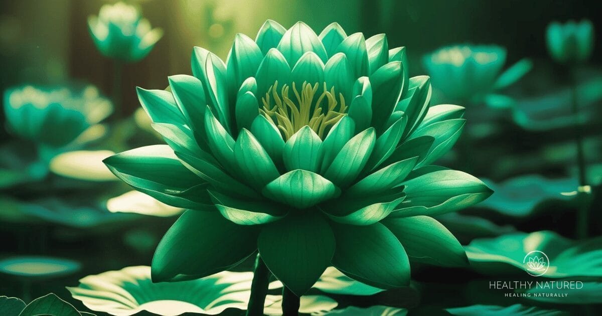 The Green aura is symbolised by the green lotus mandala
