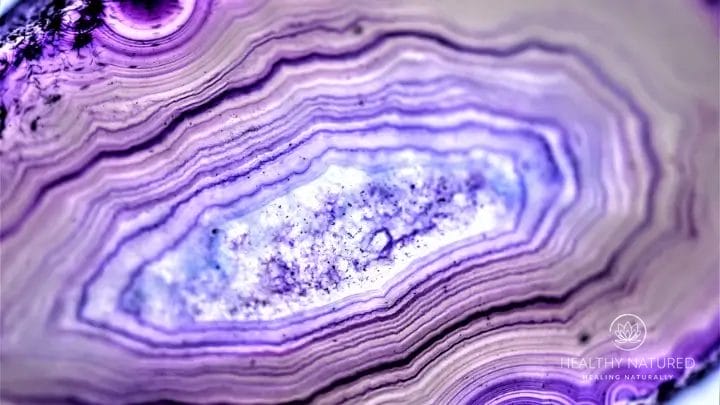 purple crystals agate