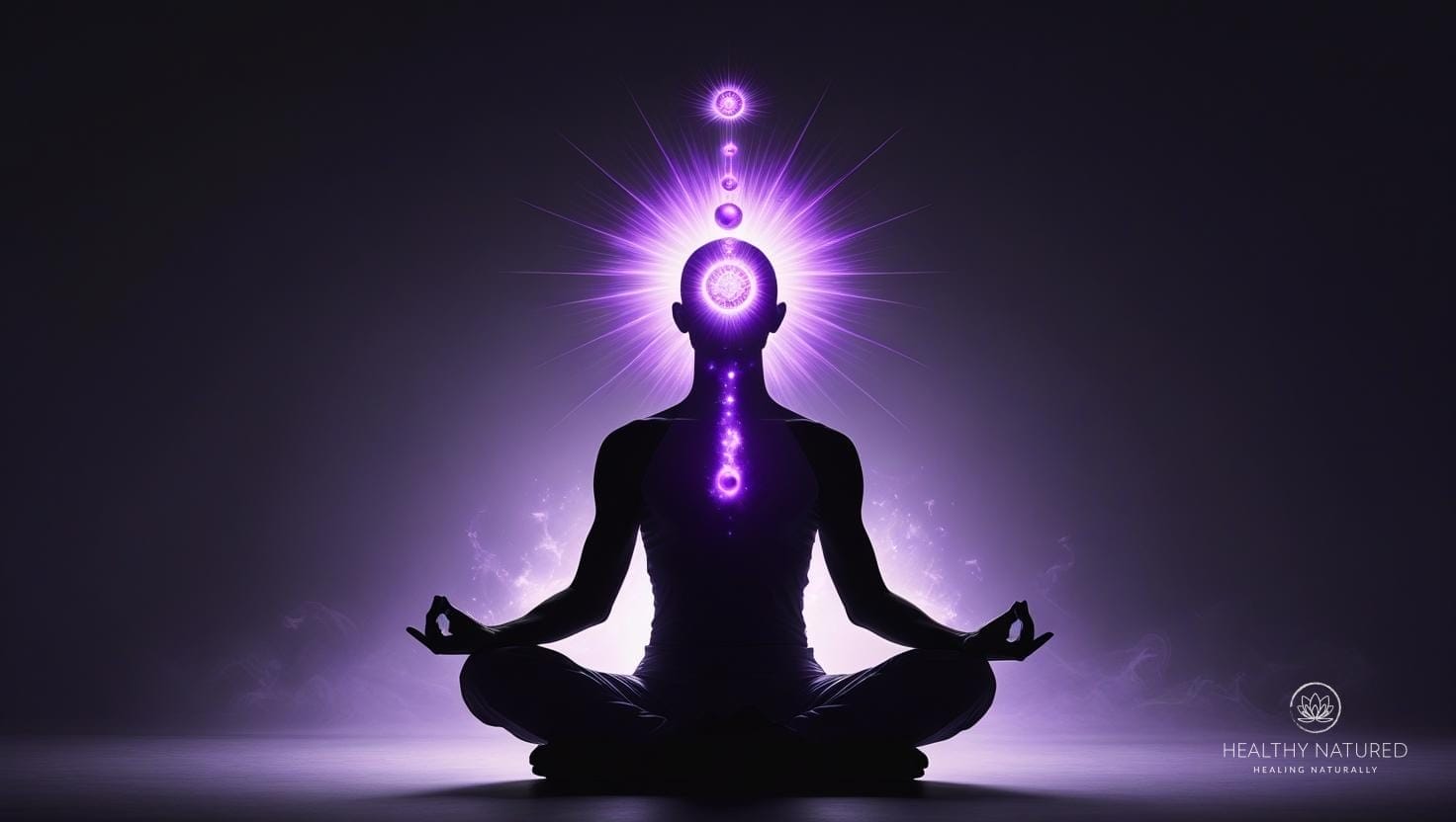 sahasrara the crown chakra balancing - meaning of violet aura