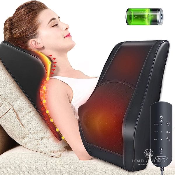 boriwat back massager with heat, cordless massagers for neck and back