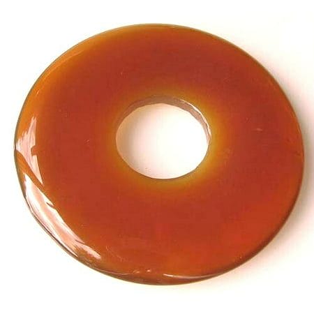 Carnelian Pi Circle Pendant Bead | 71mm | Orange | PI Circle | 1 Bead | 2 7/8 |
