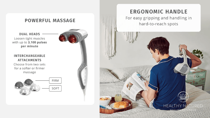 homedics heated automatic percussion back, body and neck massager