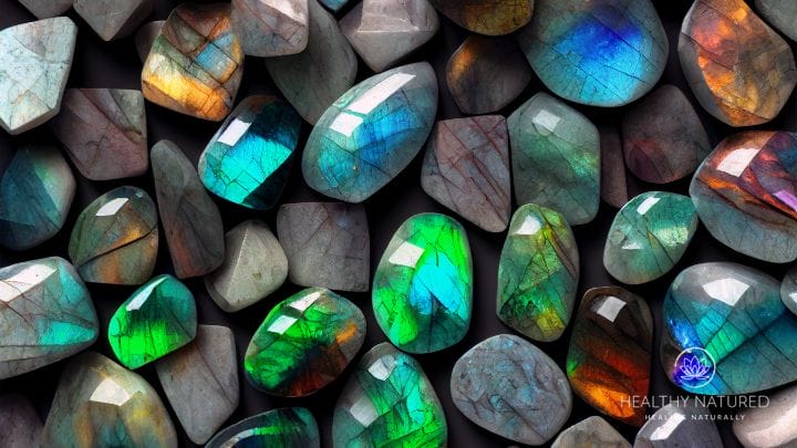 labradorite crystal stones background labradorite crystal stones background