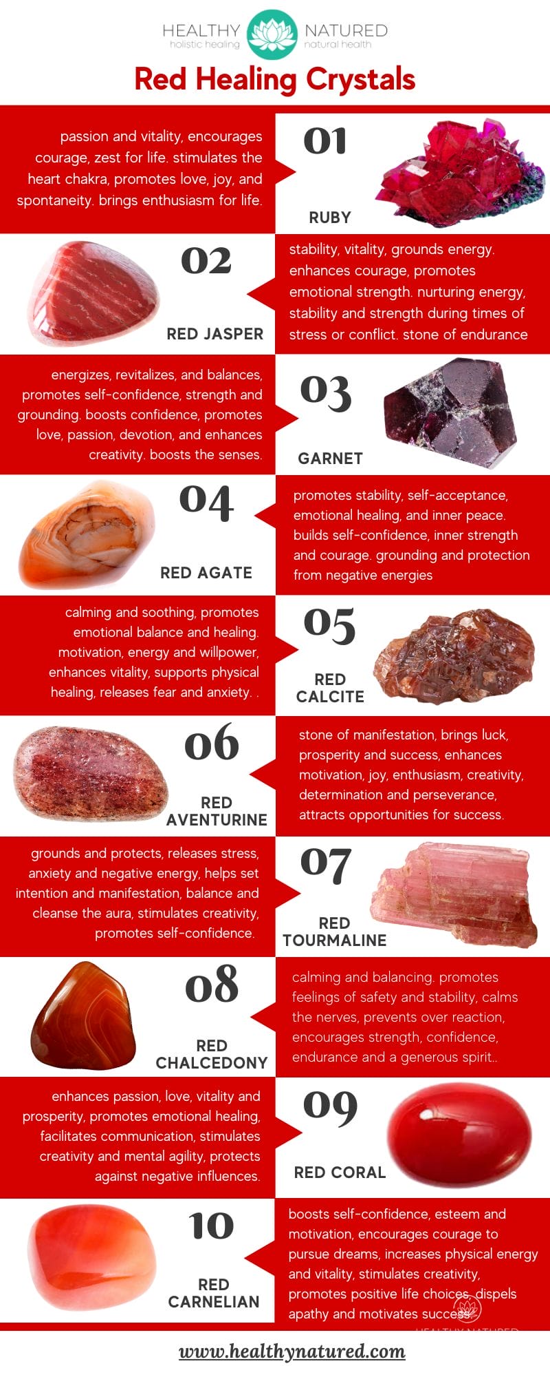 red crystals red crystals