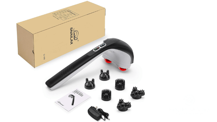 snailax cordless handheld back massager with heat (2)