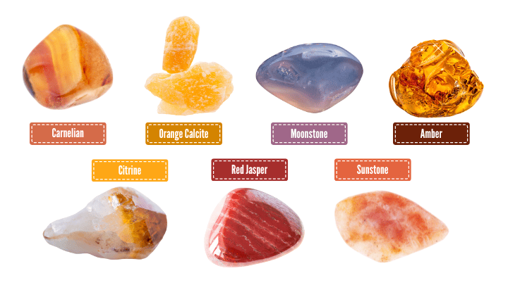 Crystals to balance the sacral chakra energy