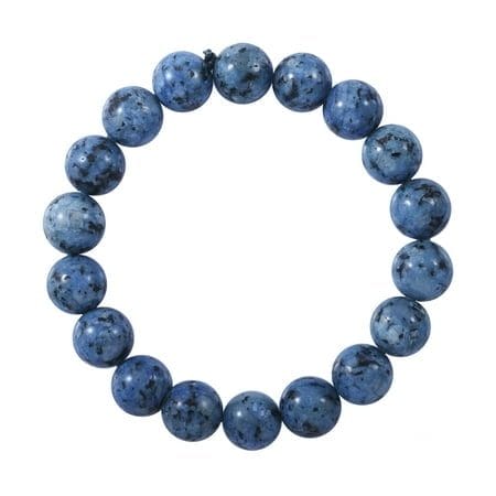 Shop LC Blue Jasper Round Beaded Stretch Bracelet for Women Jewelry Ct 82 Birthday Gifts