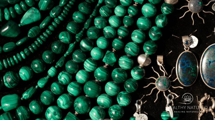 malachite jewelry and necklaces
