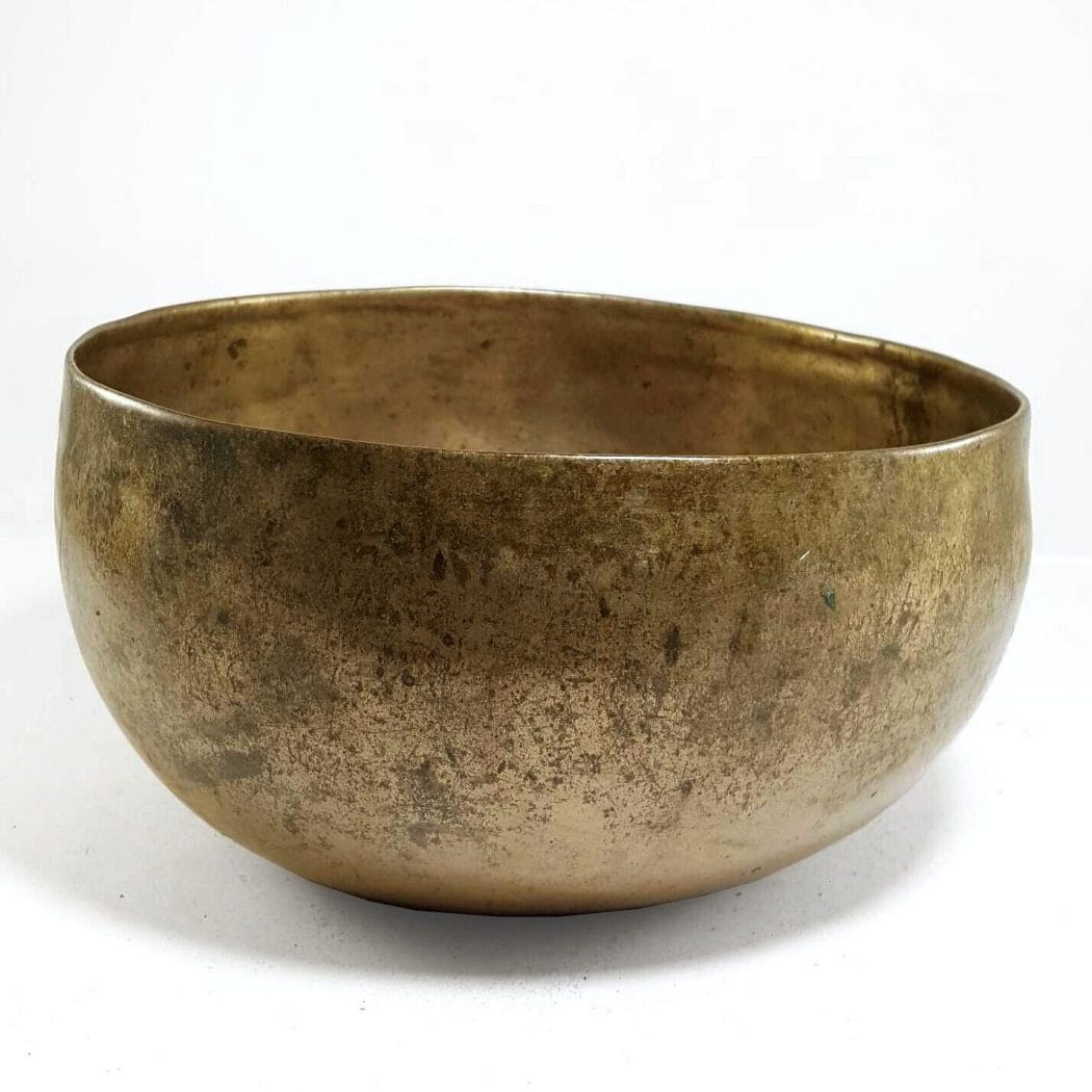 Old Bronze Yoga Meditation Antique Singing Bowl Buddhist Tibetan Vintage Nepal