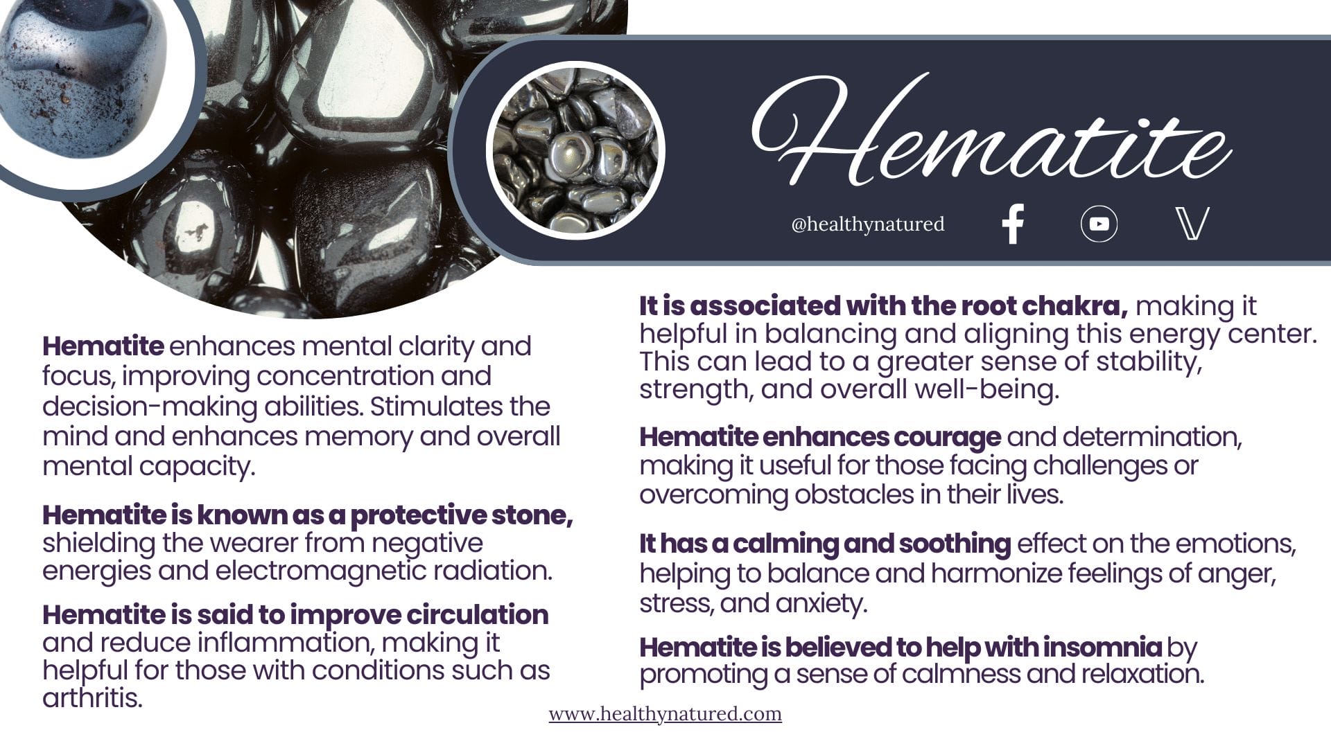 Hematite Healing Crystals Properties