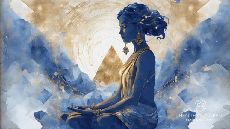 Lapis lazuli healing crystals for meditation