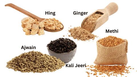 add ginger and hing