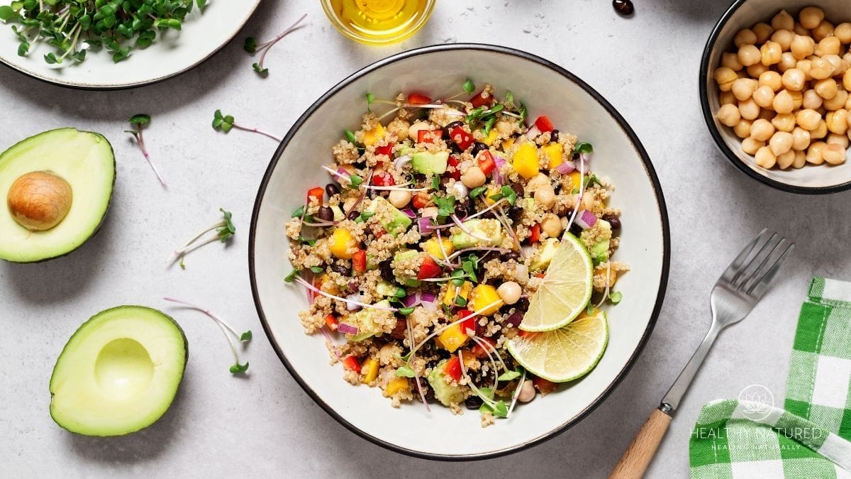 black bean and quinoa salad