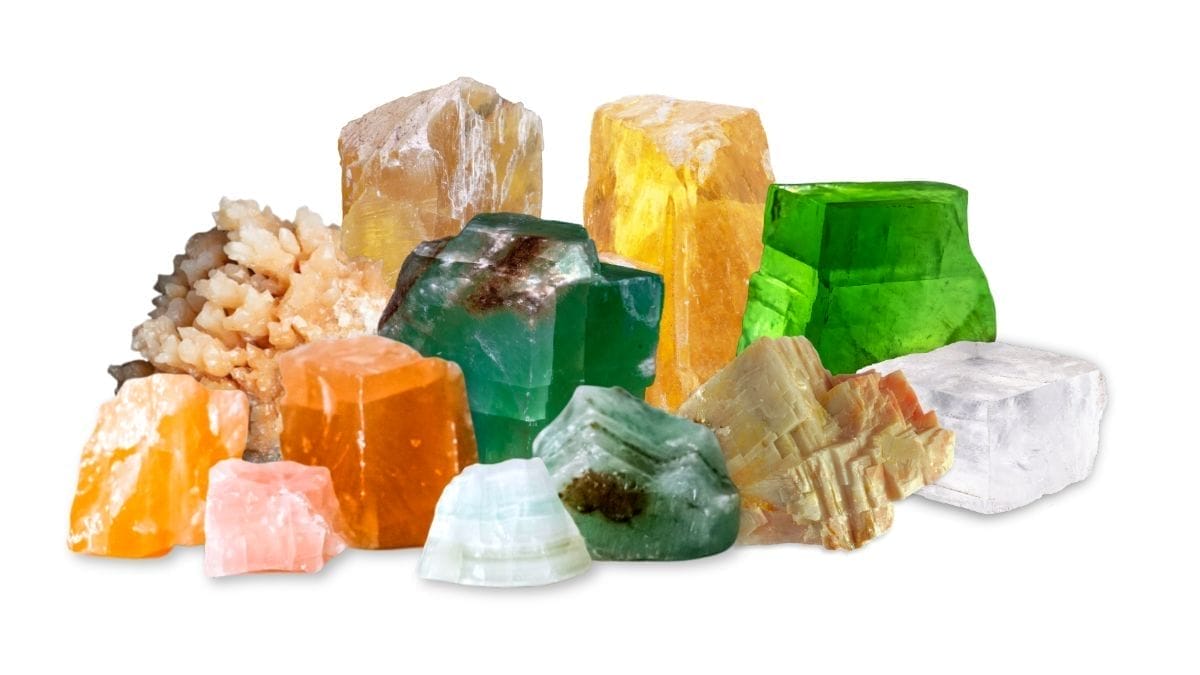 Calcite crystals high-gloss finish reflects and amplifies light