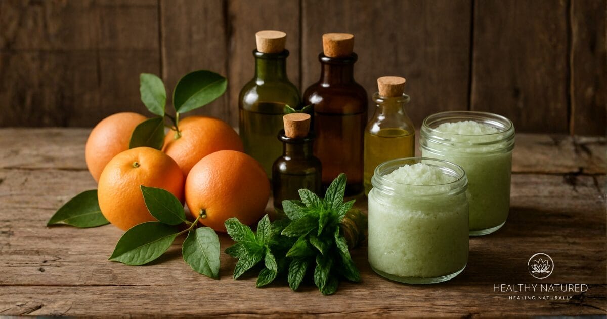 Grapefruit and Peppermint homemade sugar scrub recipes