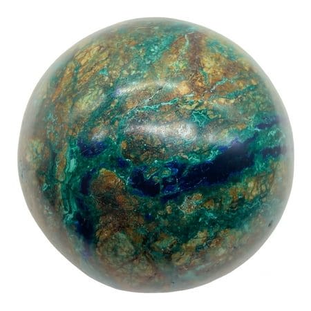 Azurite Chrysocolla Scrying Sphere | 2 | 190g | Green Blue Tan | 1 Sphere |