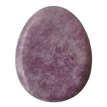 Bacatgem Natural Purple Lepidolite Water Drop Chakra Thumb Worry Stone Stress Relax Healing Reiki Crystal Pocket Palm Stones