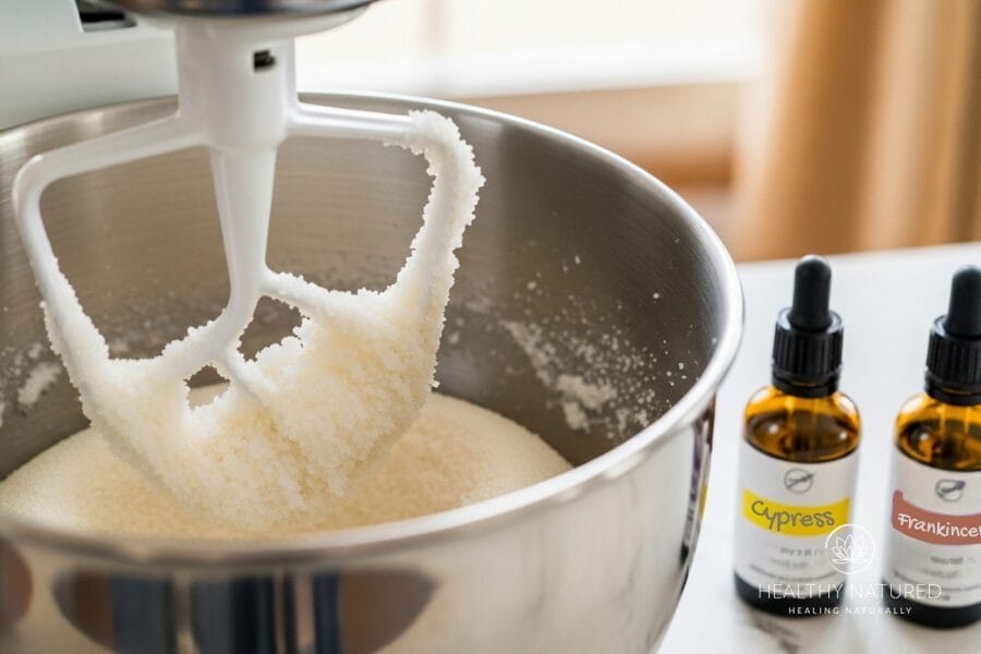 blend sugar and oils