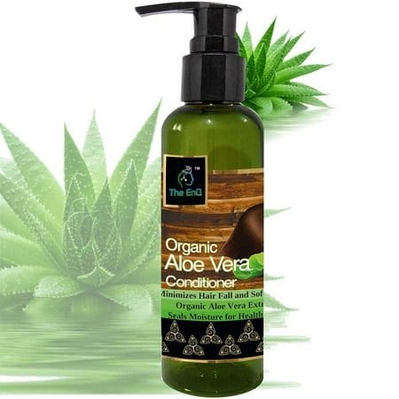 The EnQ Organic Aloe Vera Conditioner with Pure Aloe Vera Extracts For Smooth Shiny Silky And Healthy Hair No Parabens No Sulfates No Dies No Silicon Ayurvedic Formulation 200 ml