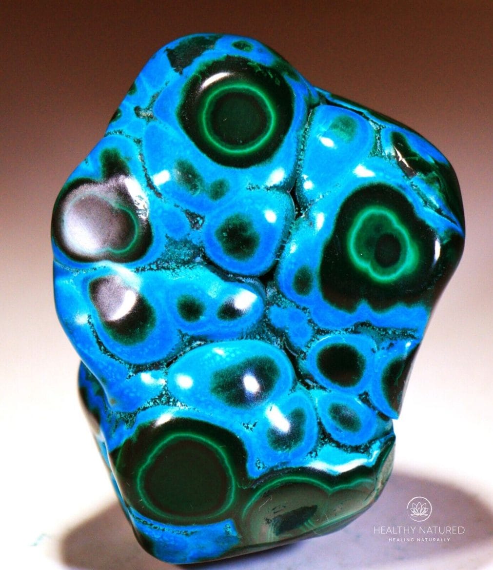 3 inch 9.2 oz Top Vivid Chrysocolla with Malachite, Congo! CR533