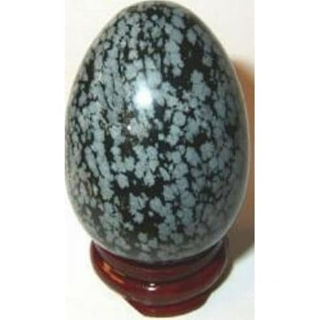 Egg Shaped Snowflake Obsidian