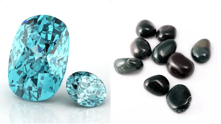 Birthstone by Month March Aquamarine Bloodstone